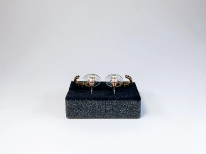 Swarovski Matrix Pearl Hoop Naušnice (Rose Gold Plated, Crystal Pearl)