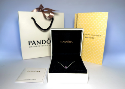 Pandora Ogrlica Rozo Srce (Srebro 925)