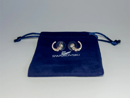Swarovski Matrix Pearl Hoop Naušnice (Rose Gold Plated, Crystal Pearl)