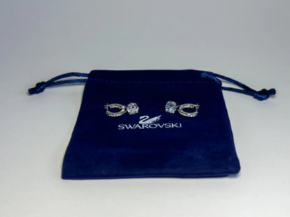 Swarovski Stilla Drop Naušnice (Rhodium Plated, Round Cut Zirconia)