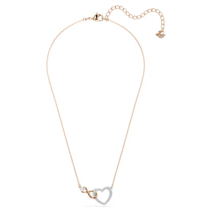 Swarovski Infinity & Heart Ogrlica (Mixed Metal Finish, Zirconia)